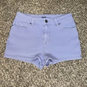 Iight purple denim shorts